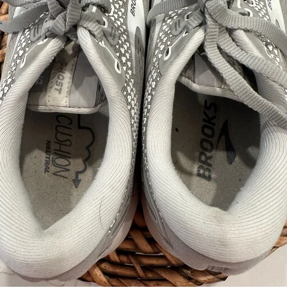 Brooks Ghost 14 Running Shoes, Grey, Women's 8 - Picture 5 of 10